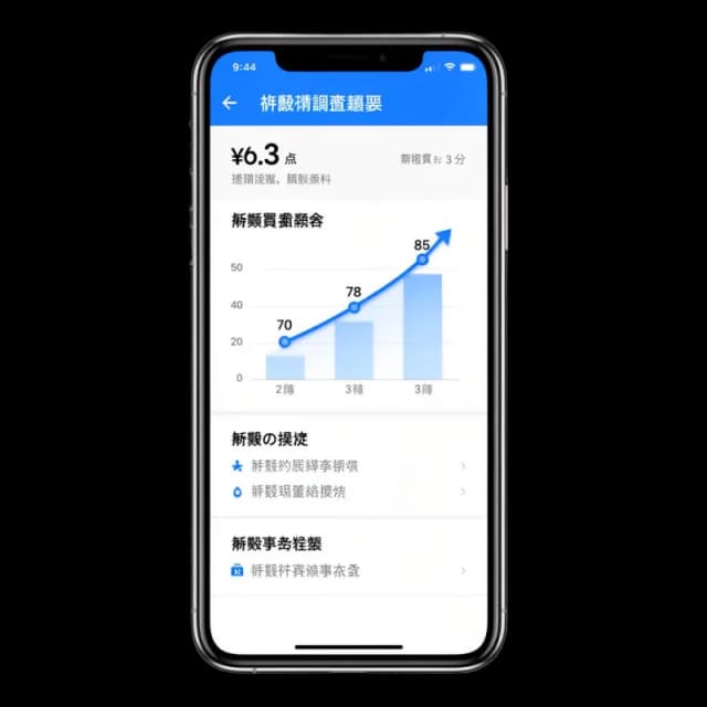 成長記録・スコア推移画面