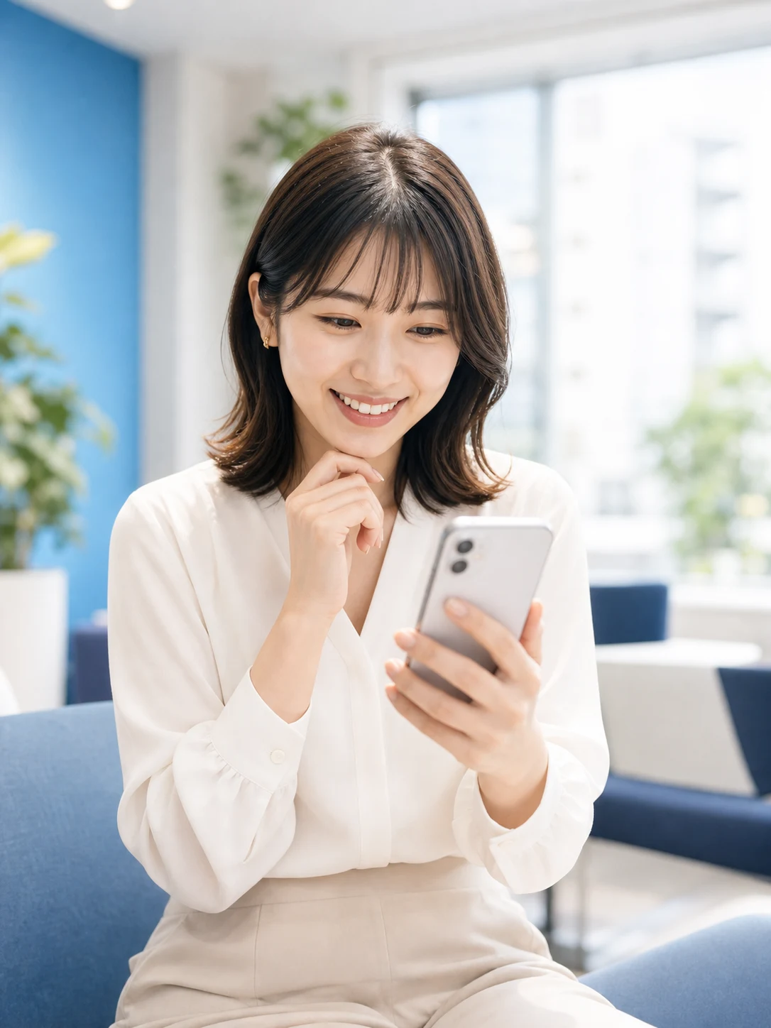 転職エージェントマッチングを活用する女性