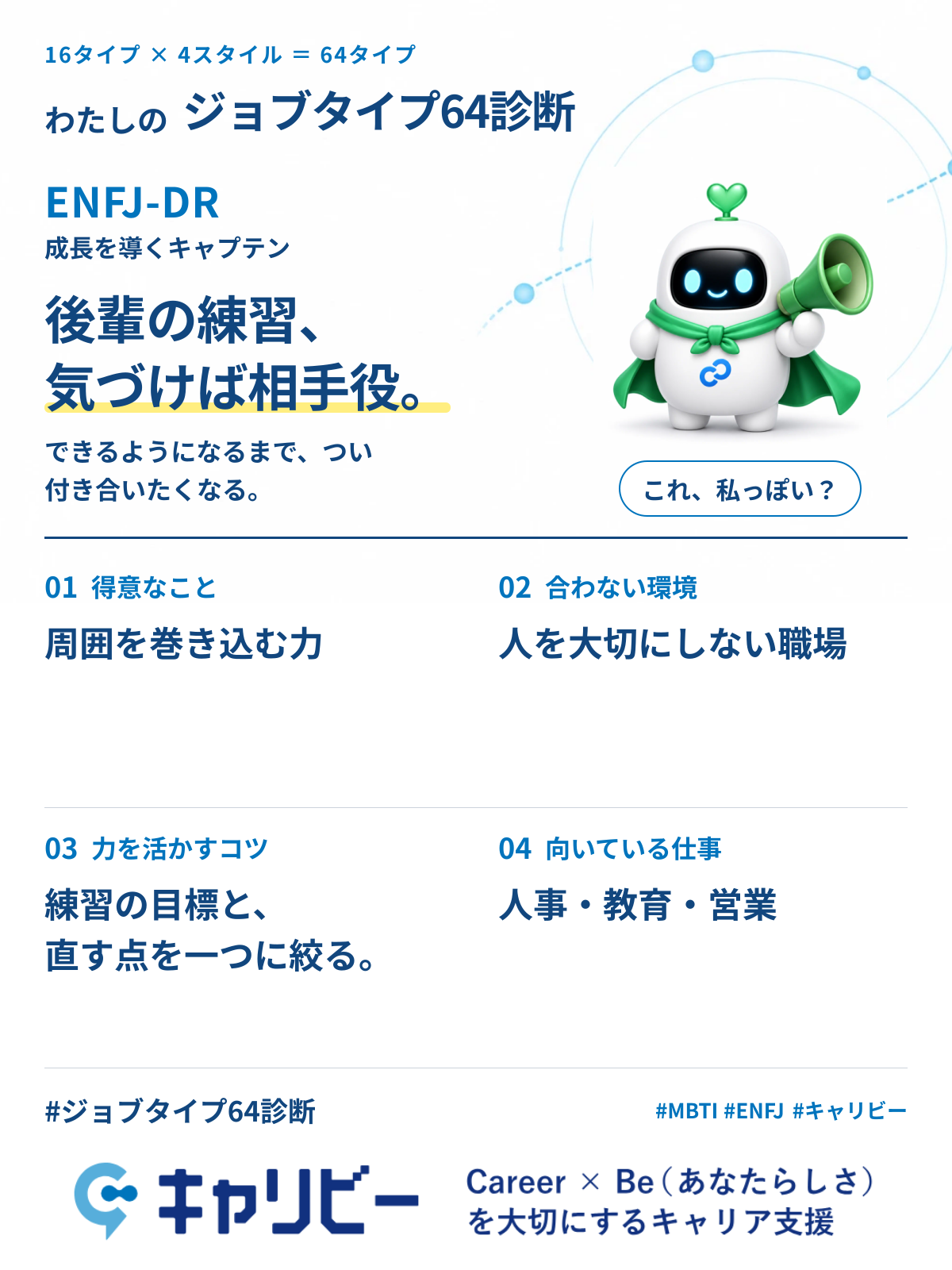 ENFJ-DR 成長を導くキャプテンの共有カード