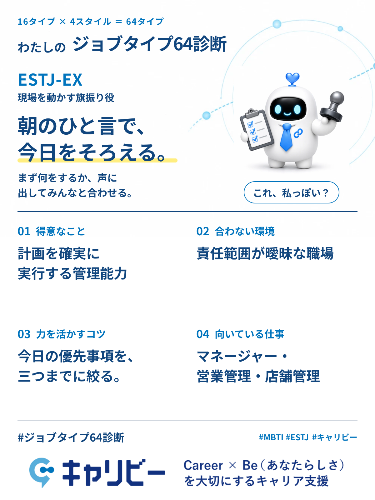 ESTJ-EX 現場を動かす旗振り役の共有カード