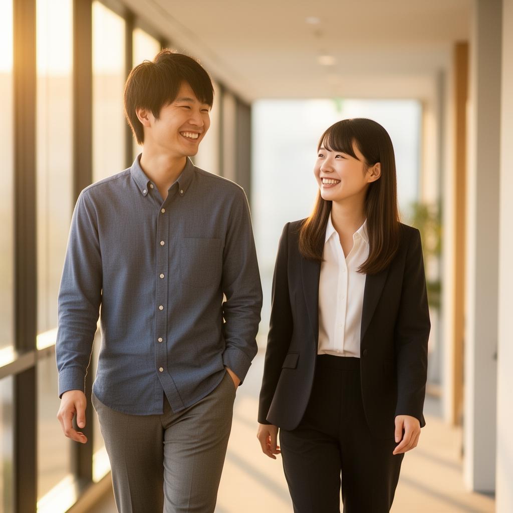 キャリアアドバイザーに笑顔で相談する20代の第二新卒の若手